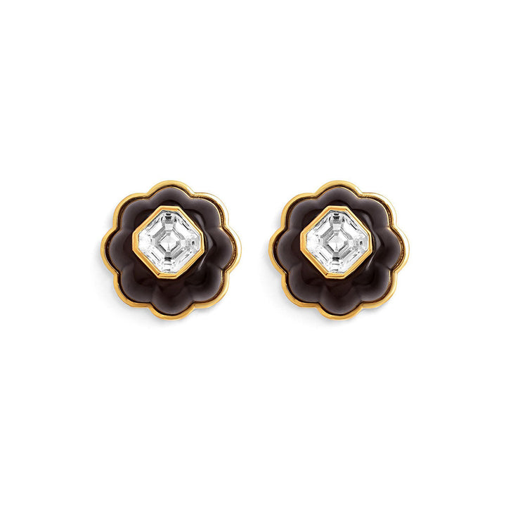 Isharya Back To Black in 18Kt Gold Plated Earrings