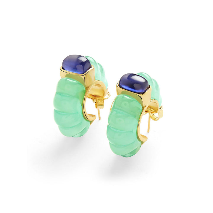 Isharya True Blue in 18Kt Gold Plated Earrings