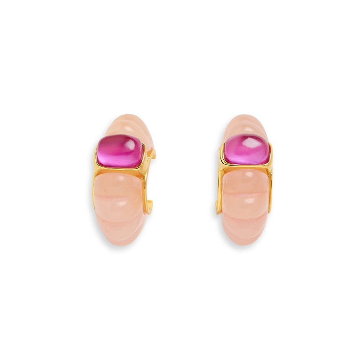 Isharya Pretty in Pink in 18Kt Gold Plated Earrings