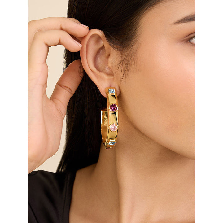 Isharya Charm Me in 18Kt Gold Plated Earrings