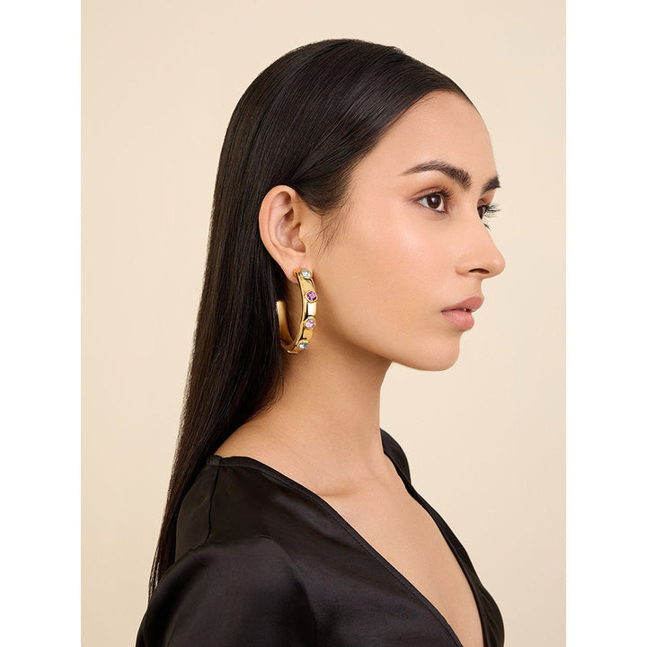 Isharya Charm Me in 18Kt Gold Plated Earrings