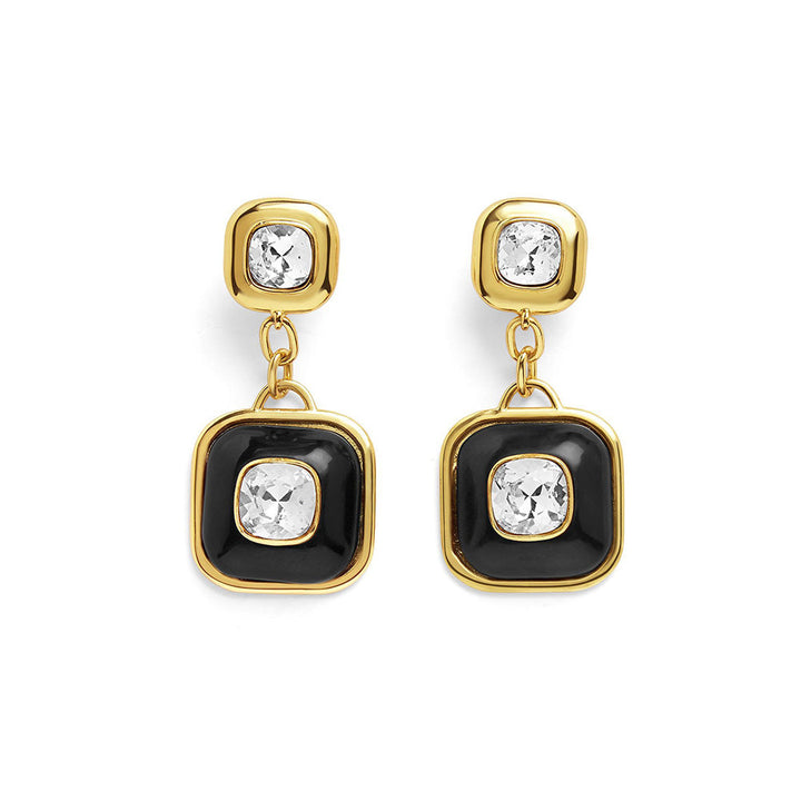 Isharya Chunky Crystal in 18Kt Gold Plated Earrings