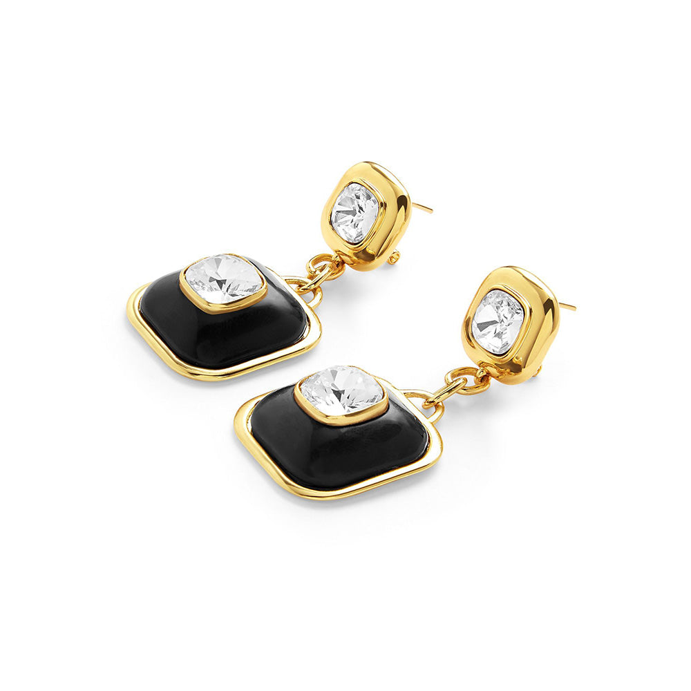 Isharya Chunky Crystal in 18Kt Gold Plated Earrings