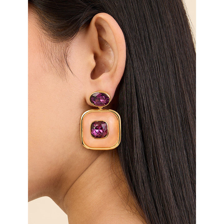 Isharya Statement Libra in 18Kt Gold Plated Earrings