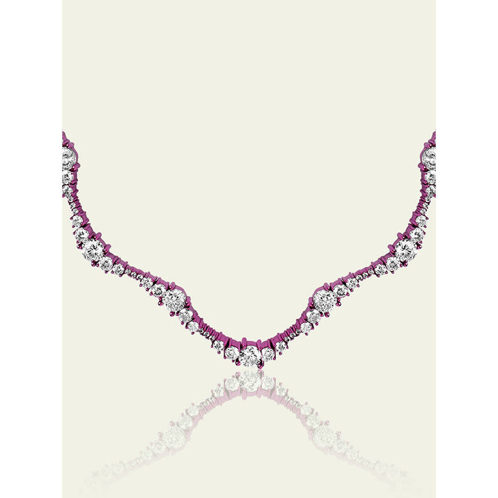 Isharya Pink Wave in Signature Colored Plating Necklace