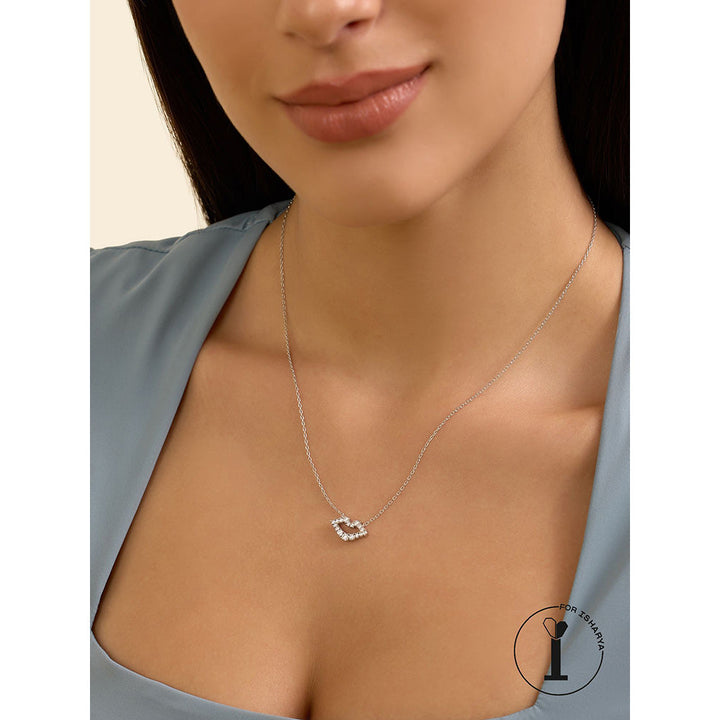 Isharya Silver Lip in Rhodium Plating Necklace