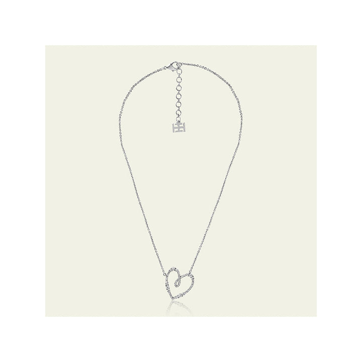 Isharya Big Heart in Rhodium Plating Necklace