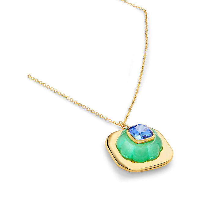 Isharya Aqua Cool Pendant in 18Kt Gold Plated Necklace