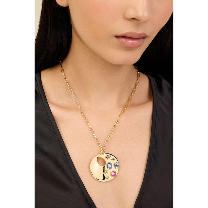 Isharya Multi-Color Peel in 18Kt Gold Plated Necklace