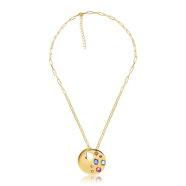 Isharya Multi-Color Peel in 18Kt Gold Plated Necklace