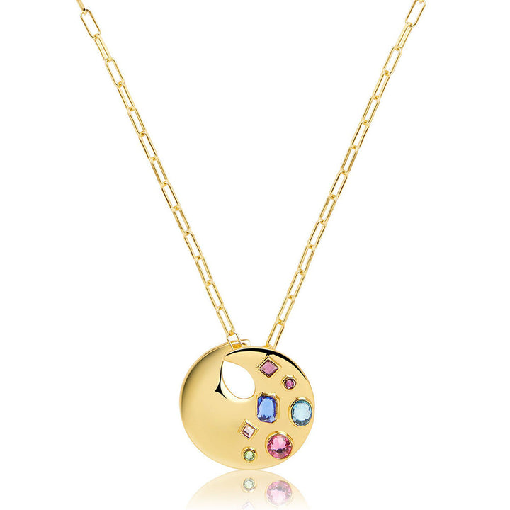 Isharya Multi-Color Peel in 18Kt Gold Plated Necklace