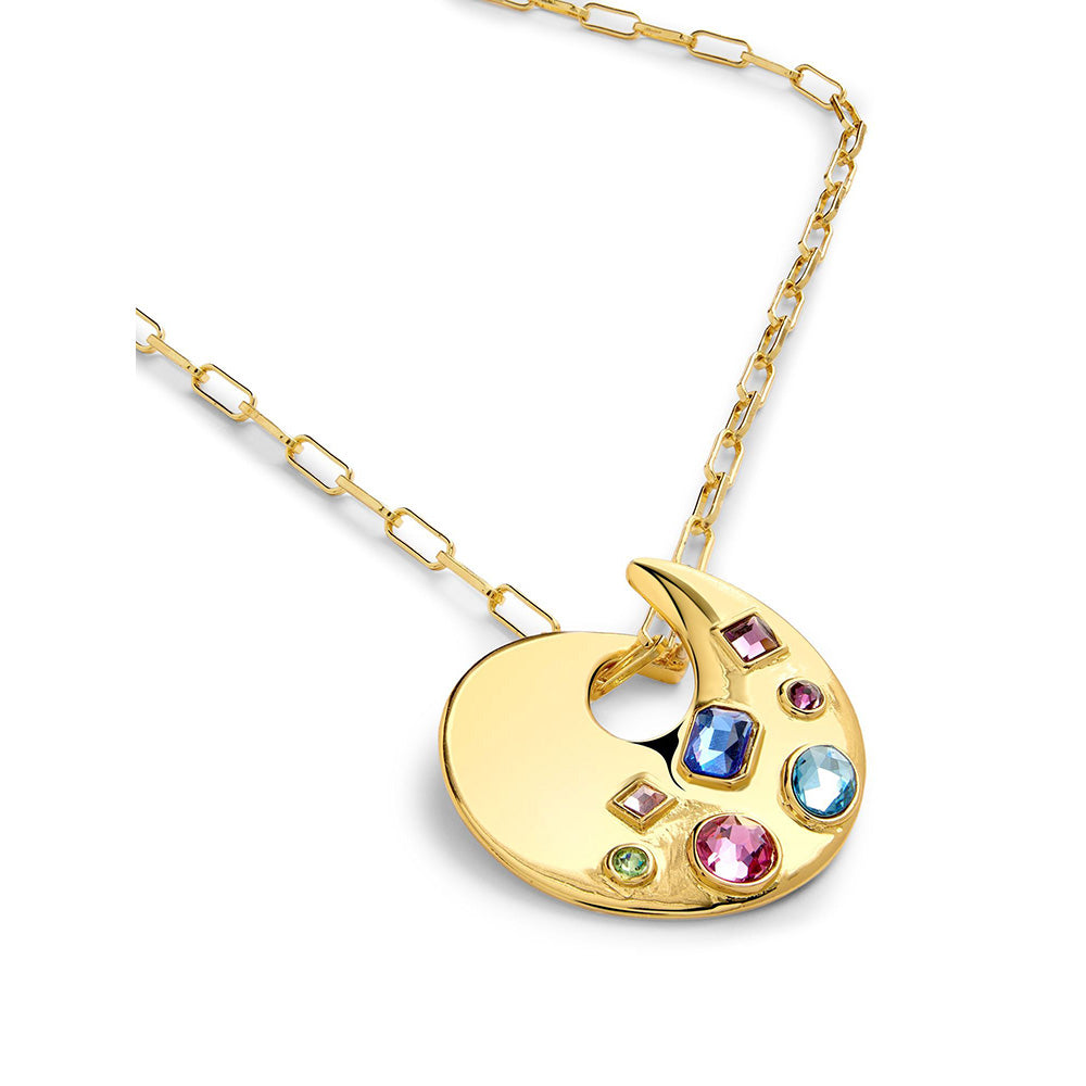 Isharya Multi-Color Peel in 18Kt Gold Plated Necklace