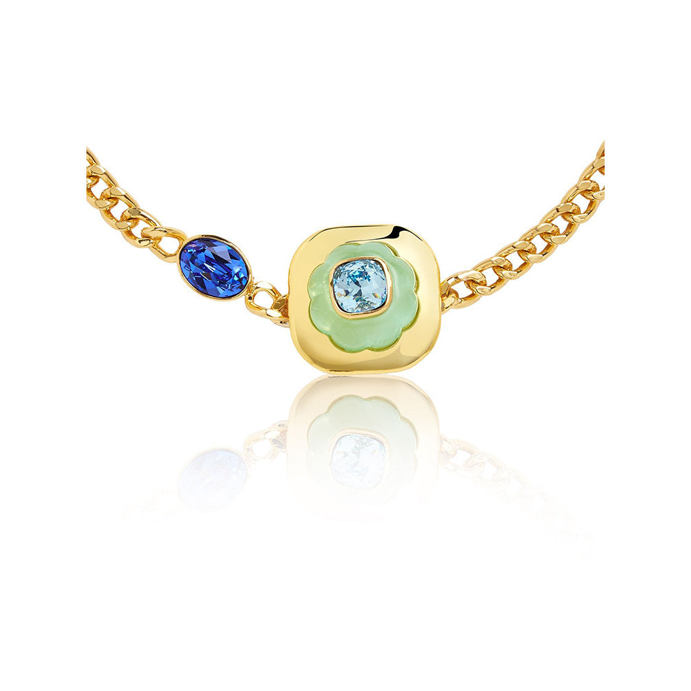 Isharya Into The Blue Statement in 18Kt Gold Plated Chokers