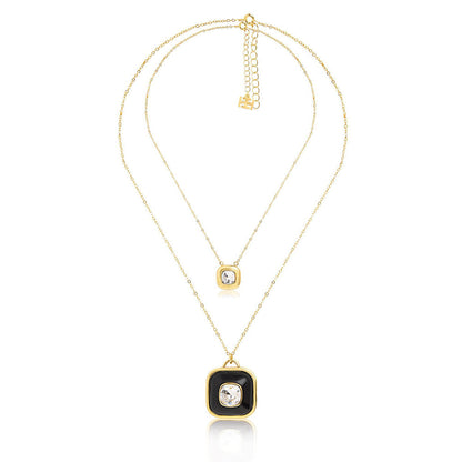 Isharya Layered Medallion in 18Kt Gold Plated Necklace