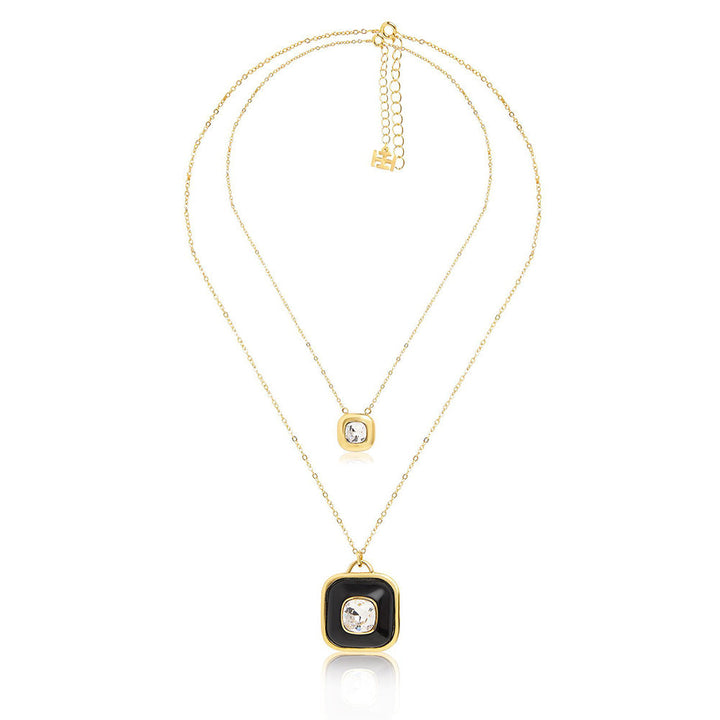 Isharya Layered Medallion in 18Kt Gold Plated Necklace