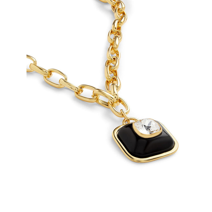 Isharya Medallion Chain Link in 18Kt Gold Plated Necklace