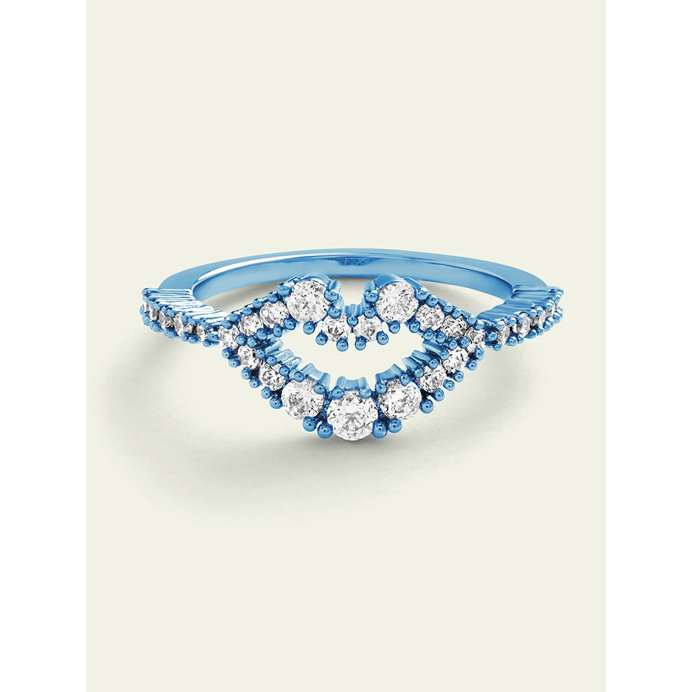 Isharya Blue Lip in Signature Colored Plating Ring