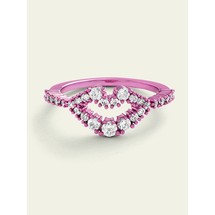 Isharya Pink Lip in Signature Colored Plating Ring