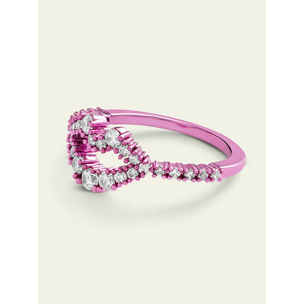 Isharya Pink Lip in Signature Colored Plating Ring