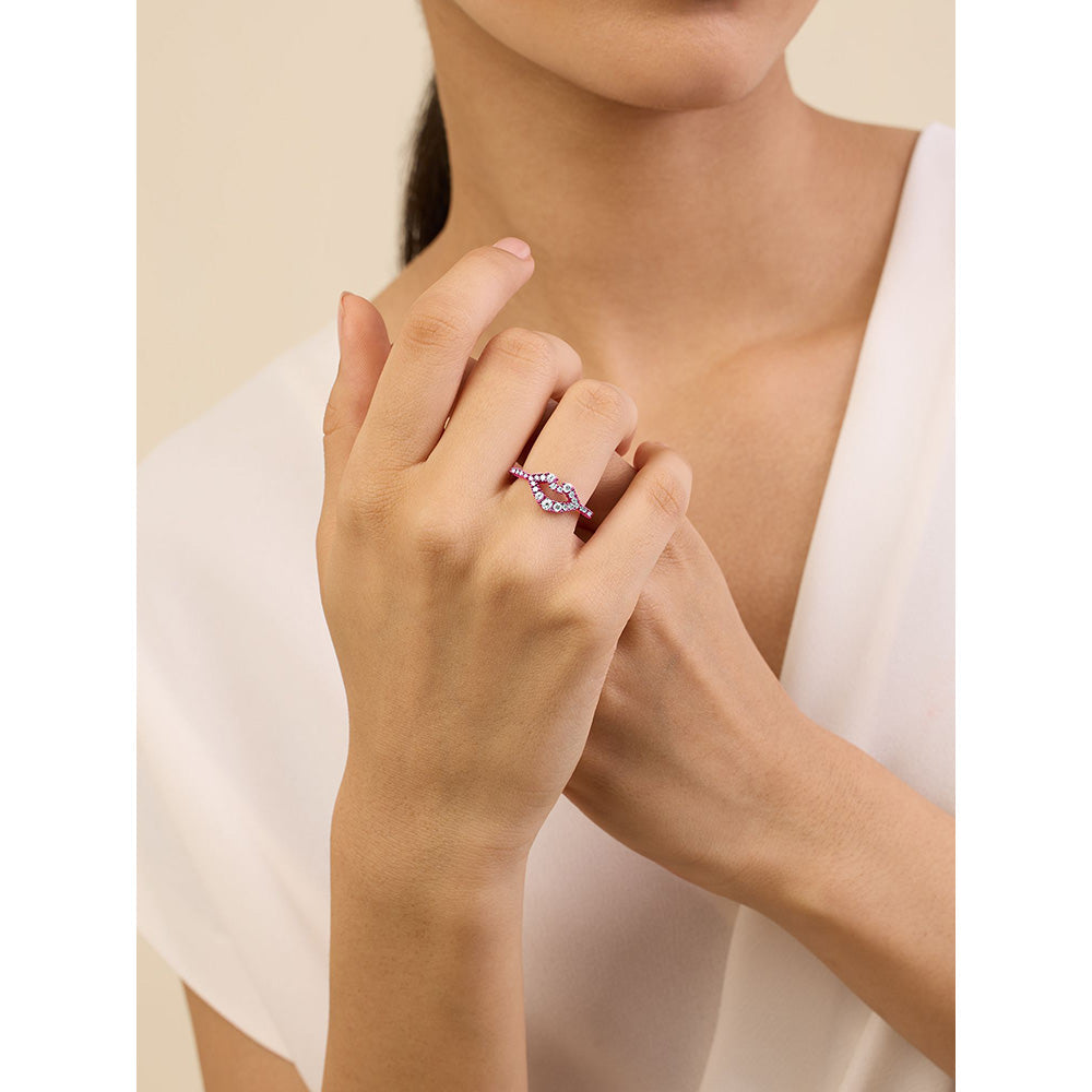 Isharya Pink Lip in Signature Colored Plating Ring