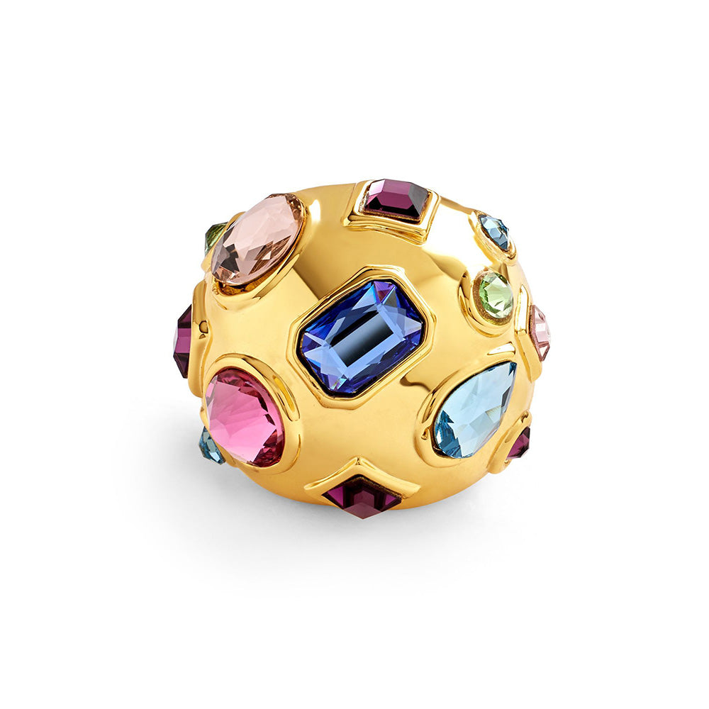 Isharya Crystal Statement in 18Kt Gold Plated Ring