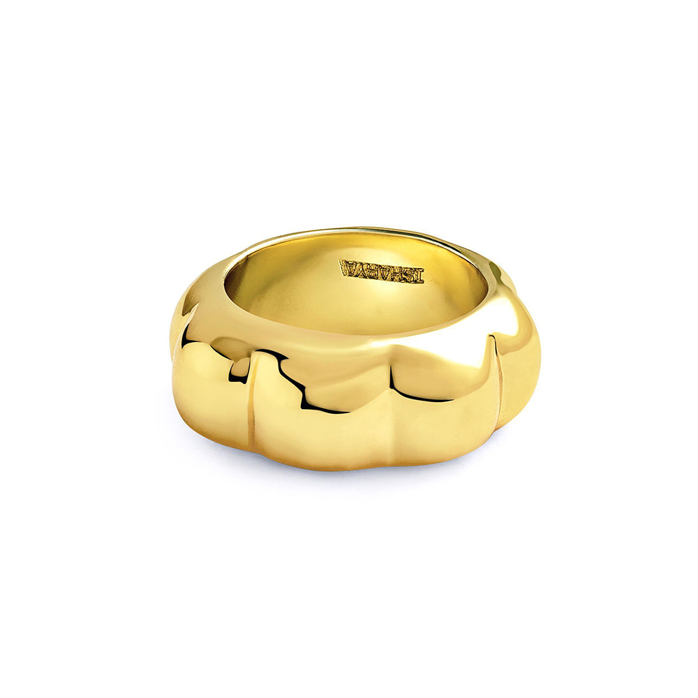 Isharya Gold Melon in 18Kt Gold Plated Ring