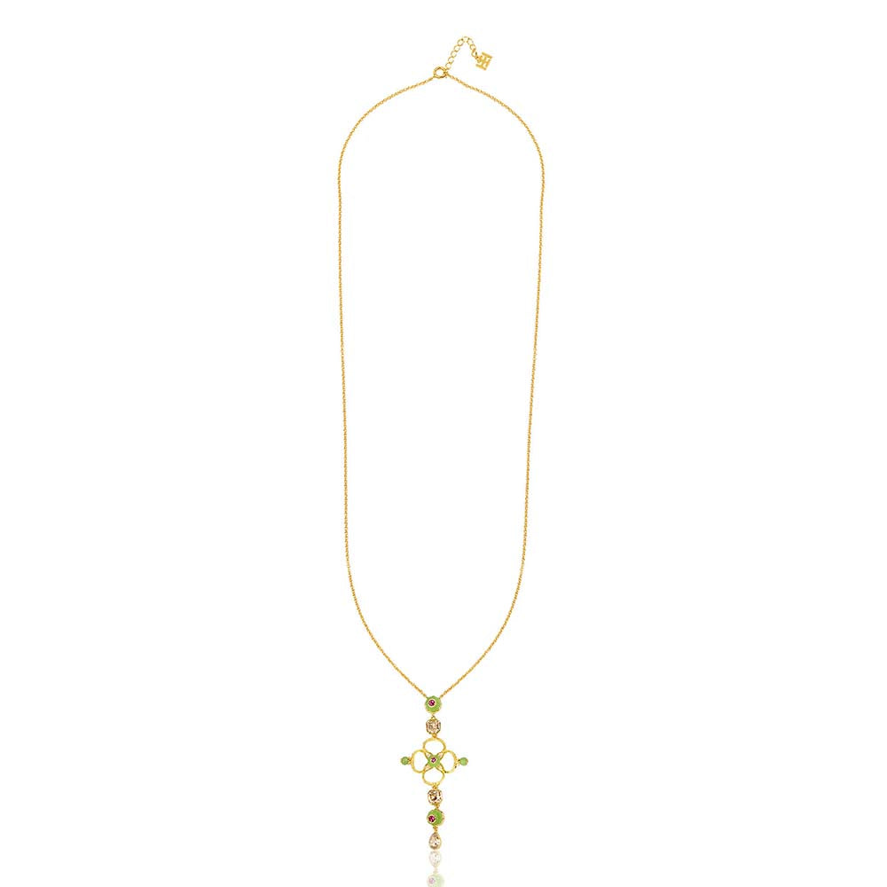 Isharya Multi-Color 18Kt Gold Plated Necklace