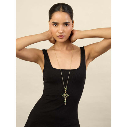 Isharya Multi-Color 18Kt Gold Plated Necklace