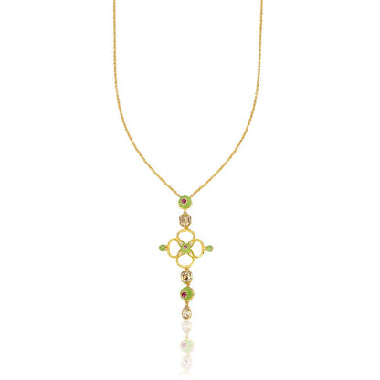 Isharya Multi-Color 18Kt Gold Plated Necklace