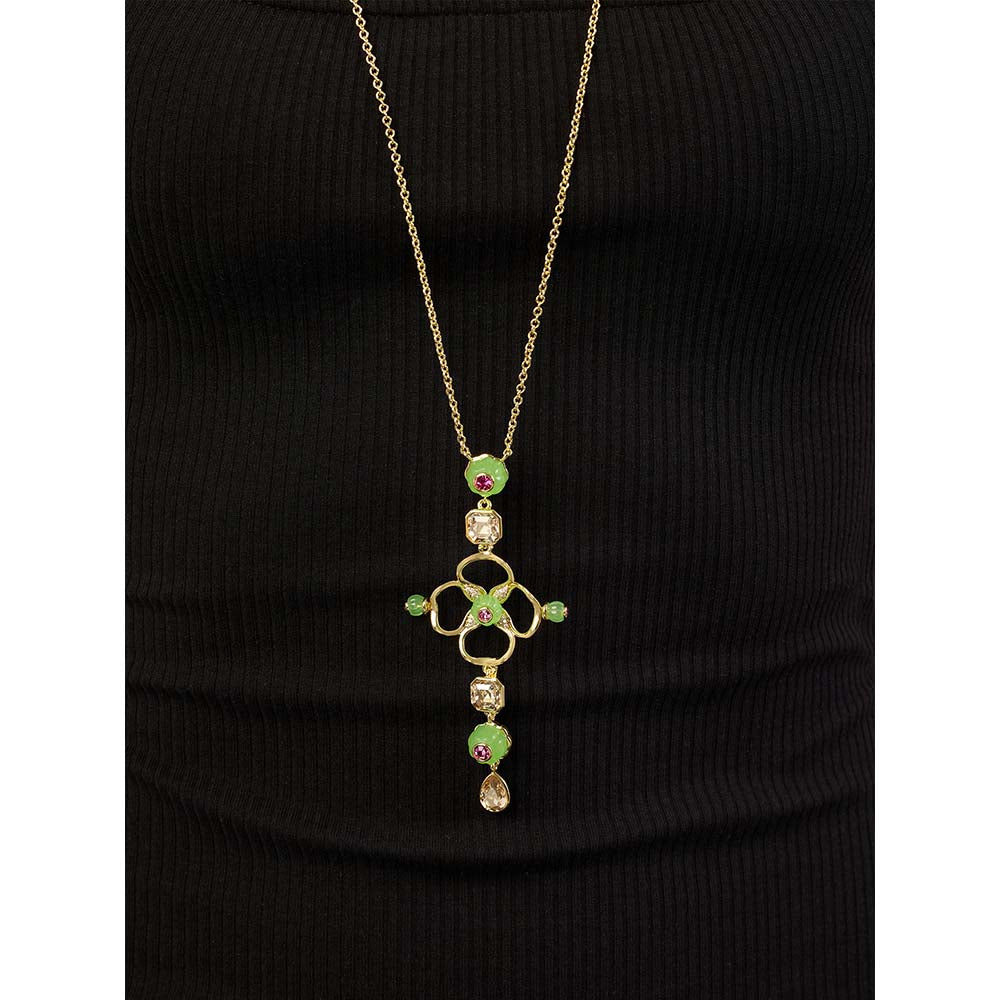 Isharya Multi-Color 18Kt Gold Plated Necklace