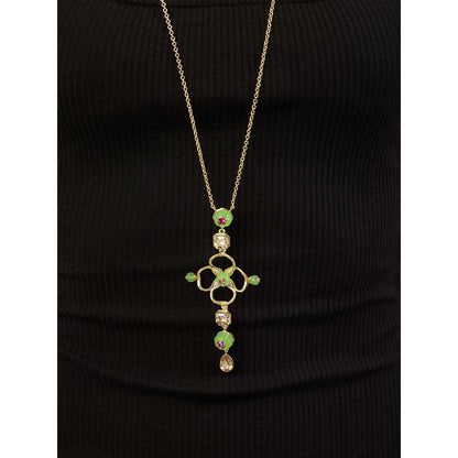 Isharya Multi-Color 18Kt Gold Plated Necklace