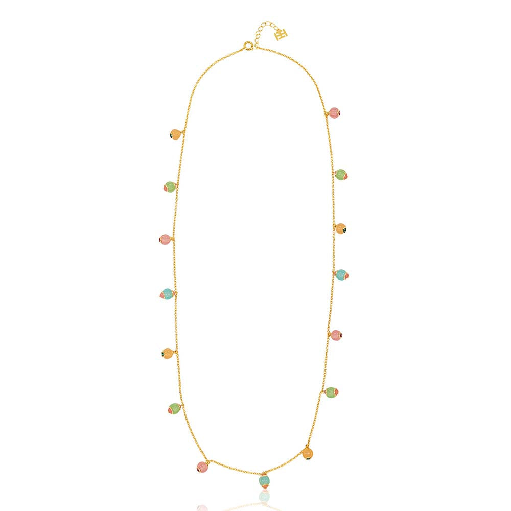 Isharya Whimsical Multi-Color Garden 18Kt Gold Plated Long Necklace