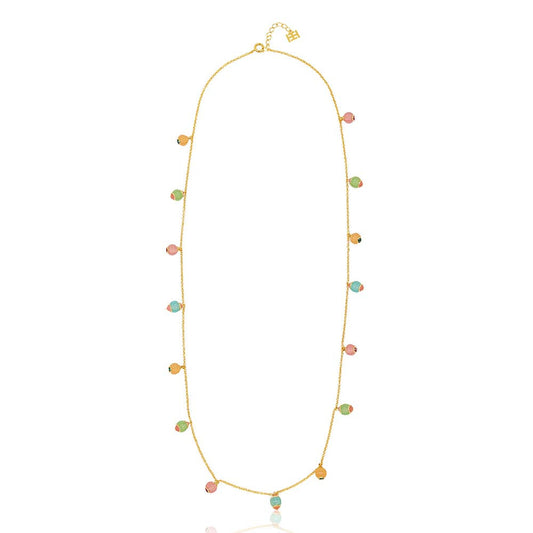 Isharya Whimsical Multi-Color Garden 18Kt Gold Plated Long Necklace