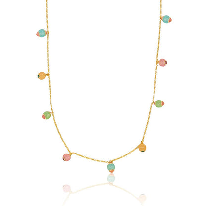 Isharya Whimsical Multi-Color Garden 18Kt Gold Plated Long Necklace