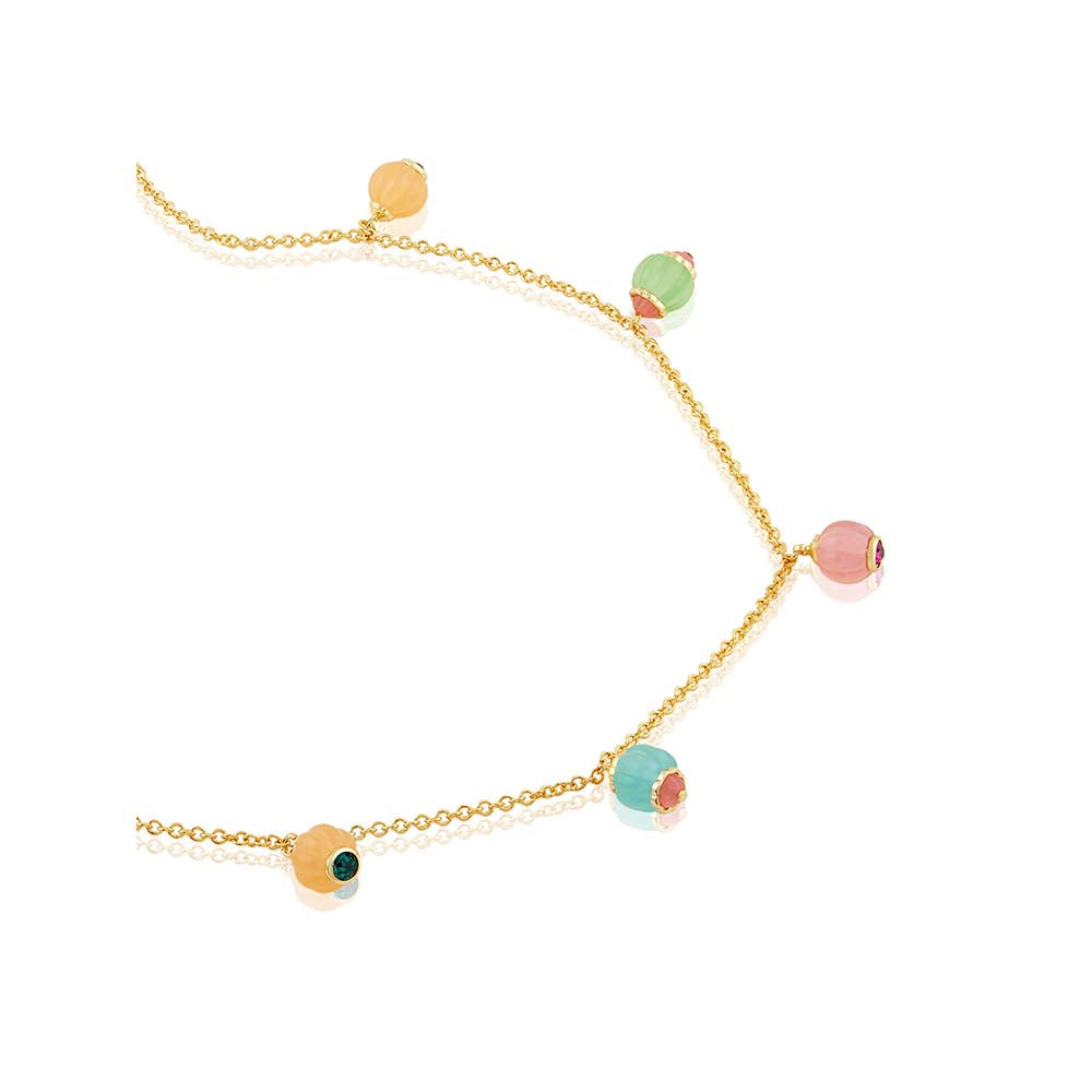 Isharya Whimsical Multi-Color Garden 18Kt Gold Plated Long Necklace