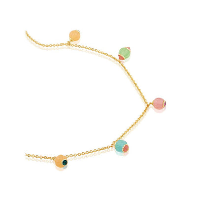 Isharya Whimsical Multi-Color Garden 18Kt Gold Plated Long Necklace