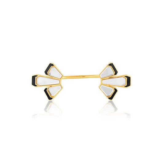 Isharya Ayaana Delicate Mirror Open Cuff 18Kt Gold Plated
