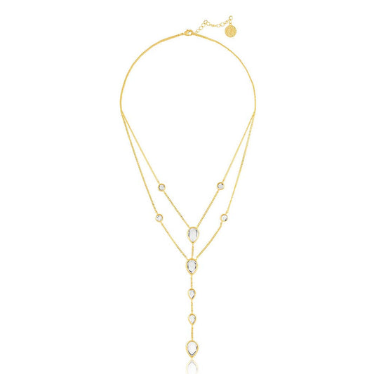 Isharya Ayaana Mirror Y Necklace 18Kt Gold Plated