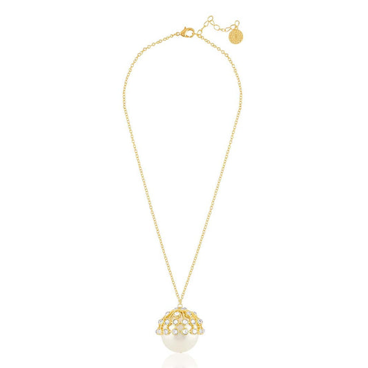 Isharya Limelight Pearl Necklace Long Necklace 18Kt Gold Plated