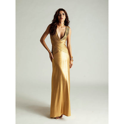 IT GIRL Alexandria Gold Dress