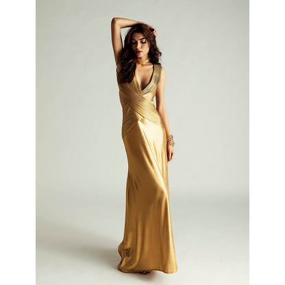 IT GIRL Alexandria Gold Dress