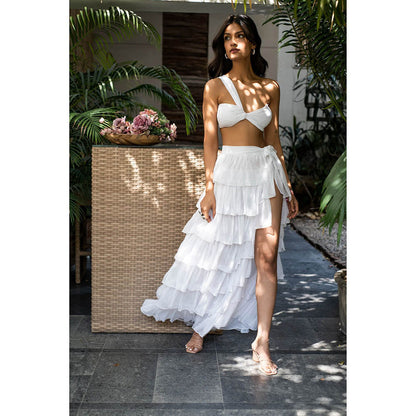 IT GIRL White Leah Co Ord (Set of 2)