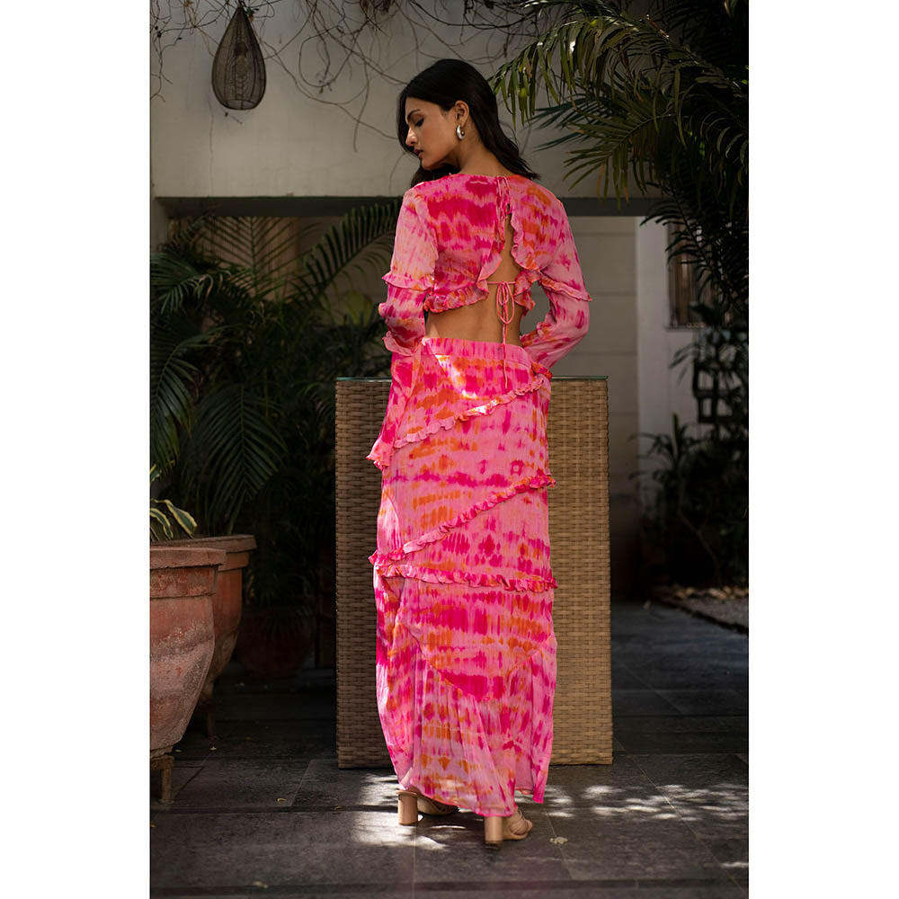 IT GIRL Pink Lily Tie & Dye Co-Ord (Set of 2)