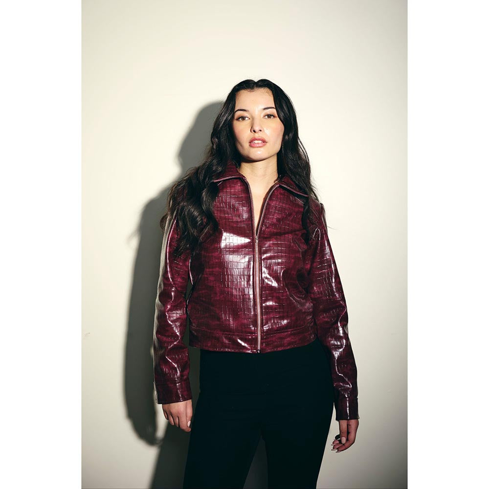 IT GIRL Women Wine Wanted Jacket