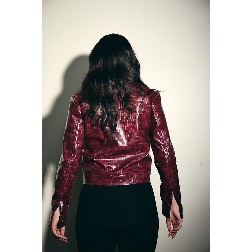 IT GIRL Women Wine Wanted Jacket