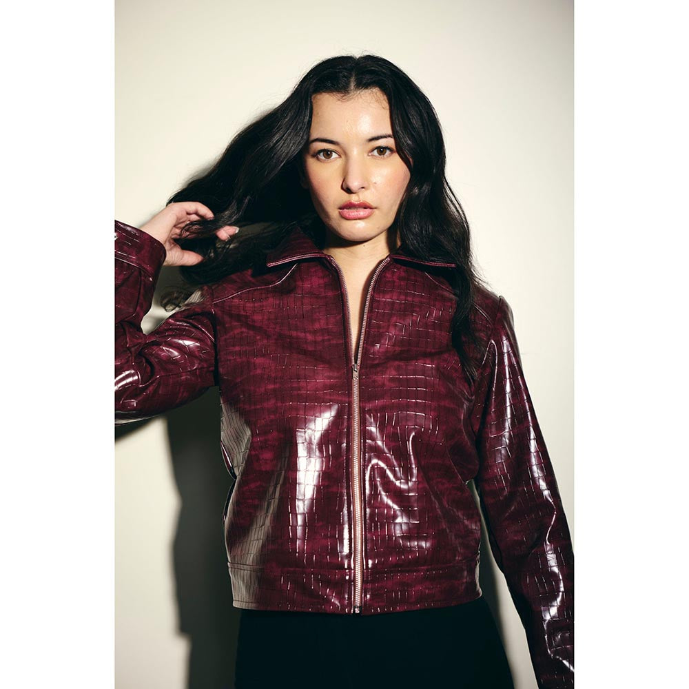 IT GIRL Women Wine Wanted Jacket