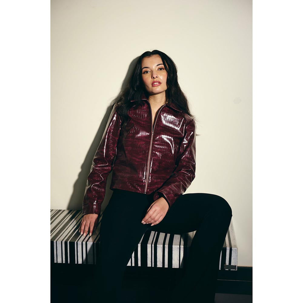 IT GIRL Women Wine Wanted Jacket