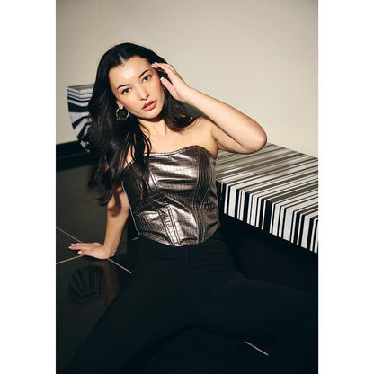 IT GIRL Women Grey Bulletproof - Gunmetal Top