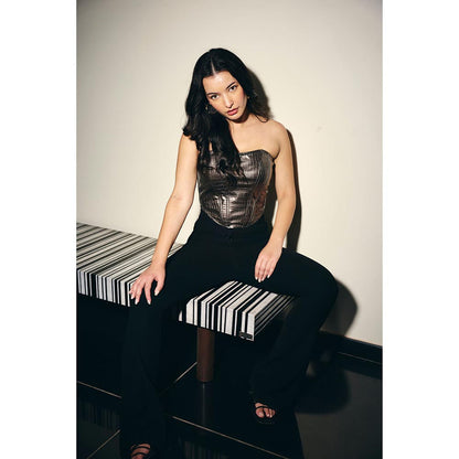 IT GIRL Women Grey Bulletproof - Gunmetal Top