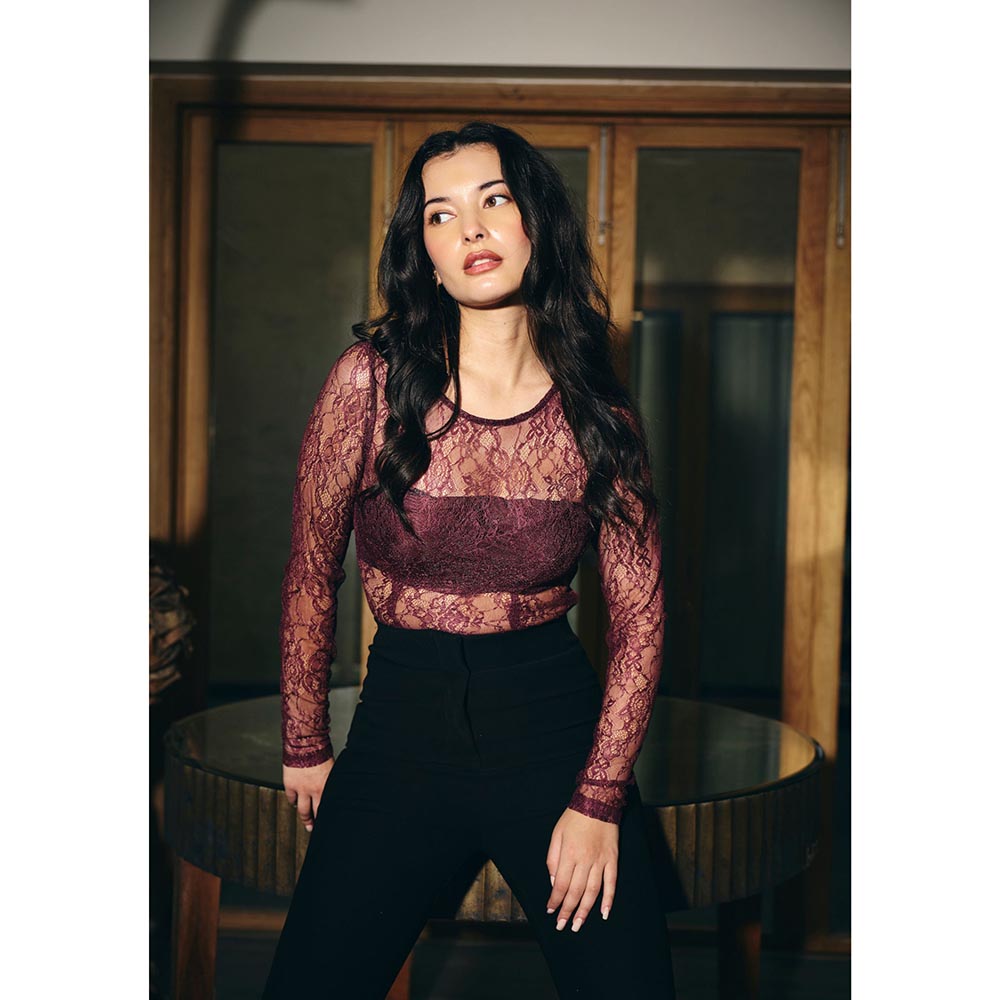 IT GIRL Women Burgundy No promises Top